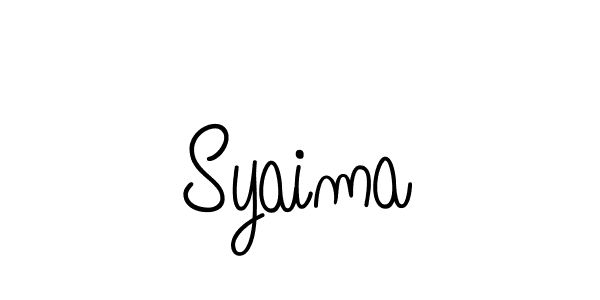 How to make Syaima name signature. Use Angelique-Rose-font-FFP style for creating short signs online. This is the latest handwritten sign. Syaima signature style 5 images and pictures png