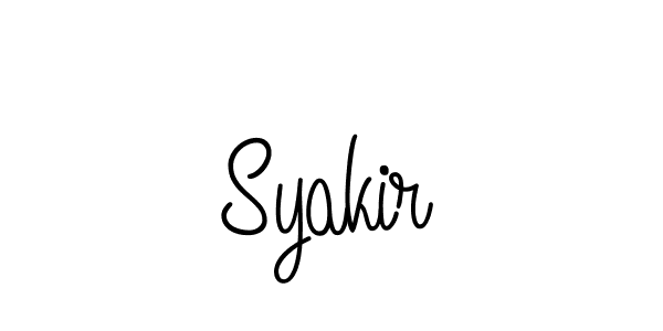 You should practise on your own different ways (Angelique-Rose-font-FFP) to write your name (Syakir) in signature. don't let someone else do it for you. Syakir signature style 5 images and pictures png