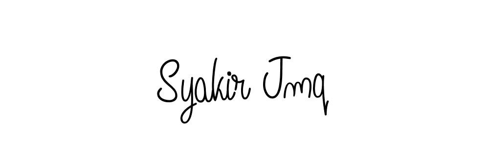 How to make Syakir Jmq signature? Angelique-Rose-font-FFP is a professional autograph style. Create handwritten signature for Syakir Jmq name. Syakir Jmq signature style 5 images and pictures png