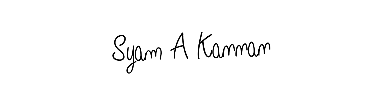 Make a short Syam A Kannan signature style. Manage your documents anywhere anytime using Angelique-Rose-font-FFP. Create and add eSignatures, submit forms, share and send files easily. Syam A Kannan signature style 5 images and pictures png