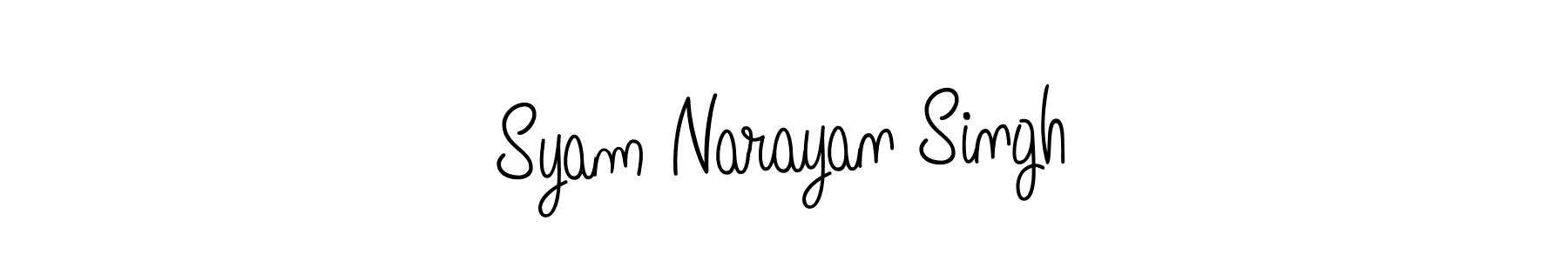 How to make Syam Narayan Singh name signature. Use Angelique-Rose-font-FFP style for creating short signs online. This is the latest handwritten sign. Syam Narayan Singh signature style 5 images and pictures png