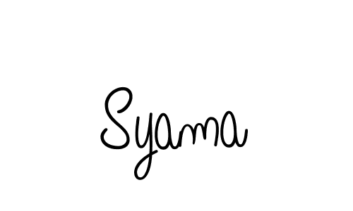 How to make Syama name signature. Use Angelique-Rose-font-FFP style for creating short signs online. This is the latest handwritten sign. Syama signature style 5 images and pictures png