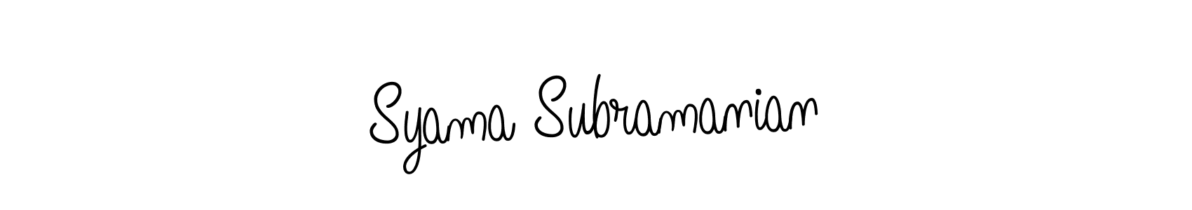 Make a beautiful signature design for name Syama Subramanian. Use this online signature maker to create a handwritten signature for free. Syama Subramanian signature style 5 images and pictures png
