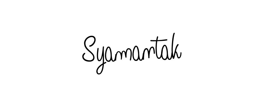 Syamantak stylish signature style. Best Handwritten Sign (Angelique-Rose-font-FFP) for my name. Handwritten Signature Collection Ideas for my name Syamantak. Syamantak signature style 5 images and pictures png