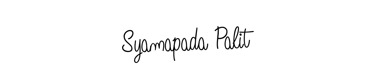 The best way (Angelique-Rose-font-FFP) to make a short signature is to pick only two or three words in your name. The name Syamapada Palit include a total of six letters. For converting this name. Syamapada Palit signature style 5 images and pictures png
