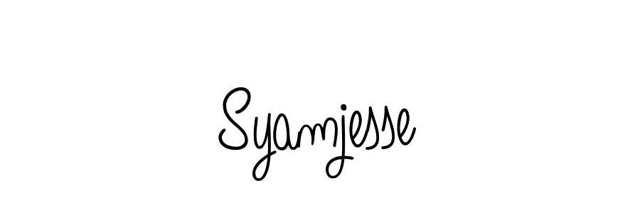 You should practise on your own different ways (Angelique-Rose-font-FFP) to write your name (Syamjesse) in signature. don't let someone else do it for you. Syamjesse signature style 5 images and pictures png