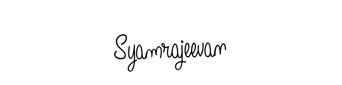 The best way (Angelique-Rose-font-FFP) to make a short signature is to pick only two or three words in your name. The name Syamrajeevan include a total of six letters. For converting this name. Syamrajeevan signature style 5 images and pictures png