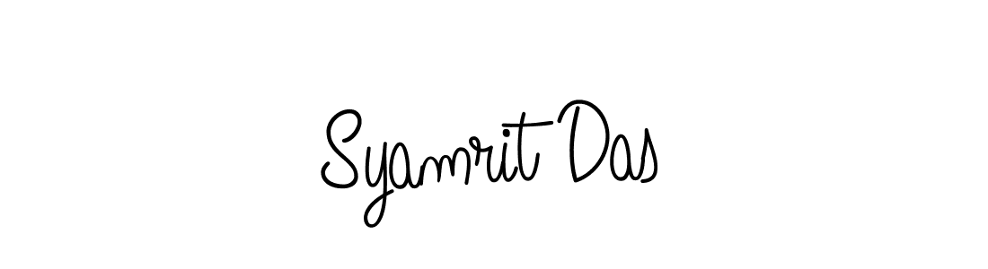 You should practise on your own different ways (Angelique-Rose-font-FFP) to write your name (Syamrit Das) in signature. don't let someone else do it for you. Syamrit Das signature style 5 images and pictures png