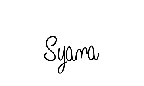 Use a signature maker to create a handwritten signature online. With this signature software, you can design (Angelique-Rose-font-FFP) your own signature for name Syana. Syana signature style 5 images and pictures png