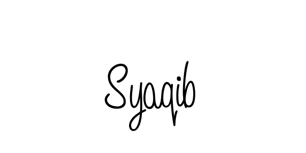 Syaqib stylish signature style. Best Handwritten Sign (Angelique-Rose-font-FFP) for my name. Handwritten Signature Collection Ideas for my name Syaqib. Syaqib signature style 5 images and pictures png