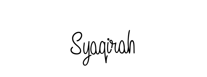 if you are searching for the best signature style for your name Syaqirah. so please give up your signature search. here we have designed multiple signature styles  using Angelique-Rose-font-FFP. Syaqirah signature style 5 images and pictures png