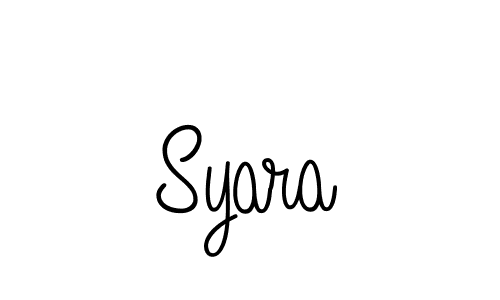 Make a beautiful signature design for name Syara. With this signature (Angelique-Rose-font-FFP) style, you can create a handwritten signature for free. Syara signature style 5 images and pictures png