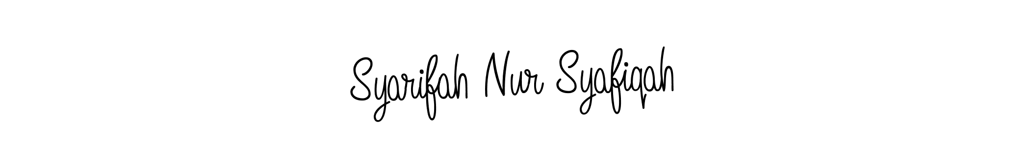 Use a signature maker to create a handwritten signature online. With this signature software, you can design (Angelique-Rose-font-FFP) your own signature for name Syarifah Nur Syafiqah. Syarifah Nur Syafiqah signature style 5 images and pictures png