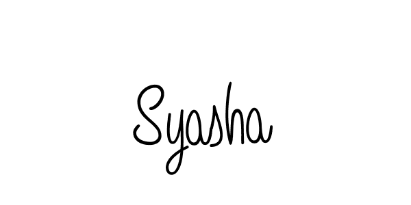 Syasha stylish signature style. Best Handwritten Sign (Angelique-Rose-font-FFP) for my name. Handwritten Signature Collection Ideas for my name Syasha. Syasha signature style 5 images and pictures png