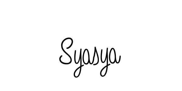 How to make Syasya signature? Angelique-Rose-font-FFP is a professional autograph style. Create handwritten signature for Syasya name. Syasya signature style 5 images and pictures png