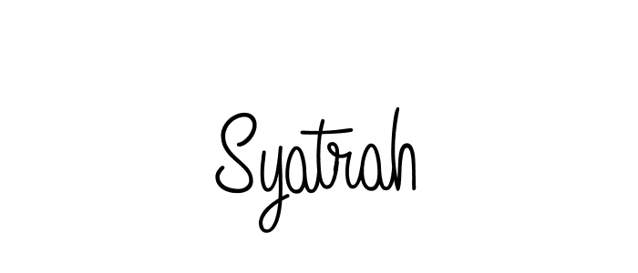 Make a beautiful signature design for name Syatrah. With this signature (Angelique-Rose-font-FFP) style, you can create a handwritten signature for free. Syatrah signature style 5 images and pictures png
