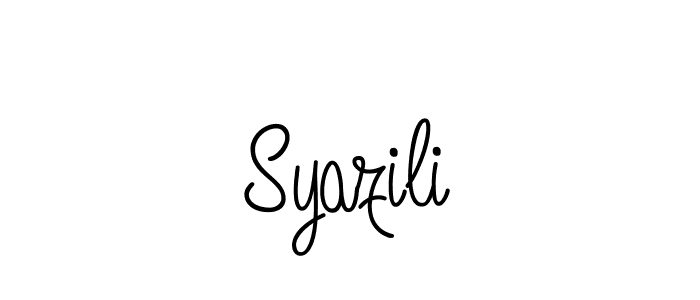 Create a beautiful signature design for name Syazili. With this signature (Angelique-Rose-font-FFP) fonts, you can make a handwritten signature for free. Syazili signature style 5 images and pictures png