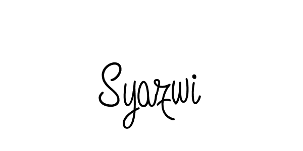 Design your own signature with our free online signature maker. With this signature software, you can create a handwritten (Angelique-Rose-font-FFP) signature for name Syazwi. Syazwi signature style 5 images and pictures png