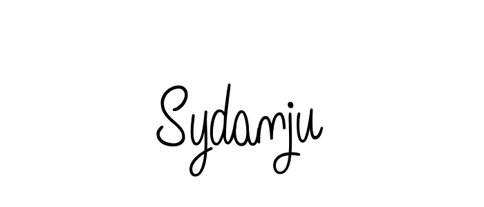 Make a beautiful signature design for name Sydanju. With this signature (Angelique-Rose-font-FFP) style, you can create a handwritten signature for free. Sydanju signature style 5 images and pictures png