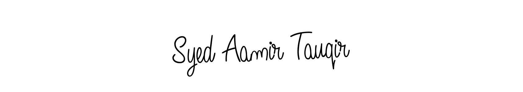 if you are searching for the best signature style for your name Syed Aamir Tauqir. so please give up your signature search. here we have designed multiple signature styles  using Angelique-Rose-font-FFP. Syed Aamir Tauqir signature style 5 images and pictures png