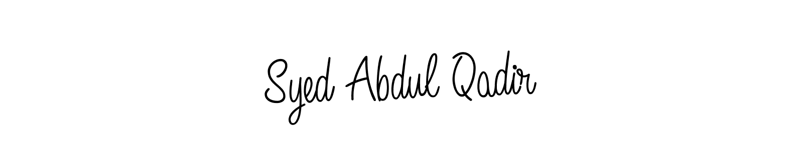 The best way (Angelique-Rose-font-FFP) to make a short signature is to pick only two or three words in your name. The name Syed Abdul Qadir include a total of six letters. For converting this name. Syed Abdul Qadir signature style 5 images and pictures png