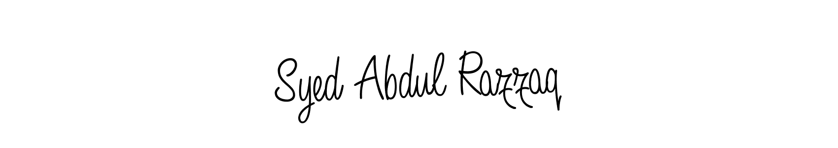 How to make Syed Abdul Razzaq name signature. Use Angelique-Rose-font-FFP style for creating short signs online. This is the latest handwritten sign. Syed Abdul Razzaq signature style 5 images and pictures png