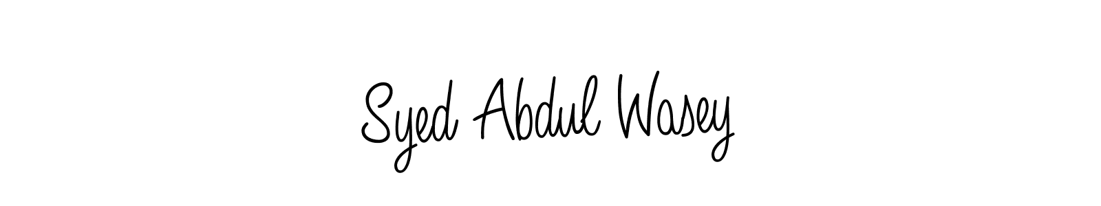 How to make Syed Abdul Wasey name signature. Use Angelique-Rose-font-FFP style for creating short signs online. This is the latest handwritten sign. Syed Abdul Wasey signature style 5 images and pictures png