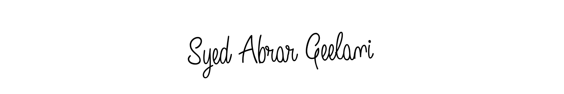 This is the best signature style for the Syed Abrar Geelani name. Also you like these signature font (Angelique-Rose-font-FFP). Mix name signature. Syed Abrar Geelani signature style 5 images and pictures png