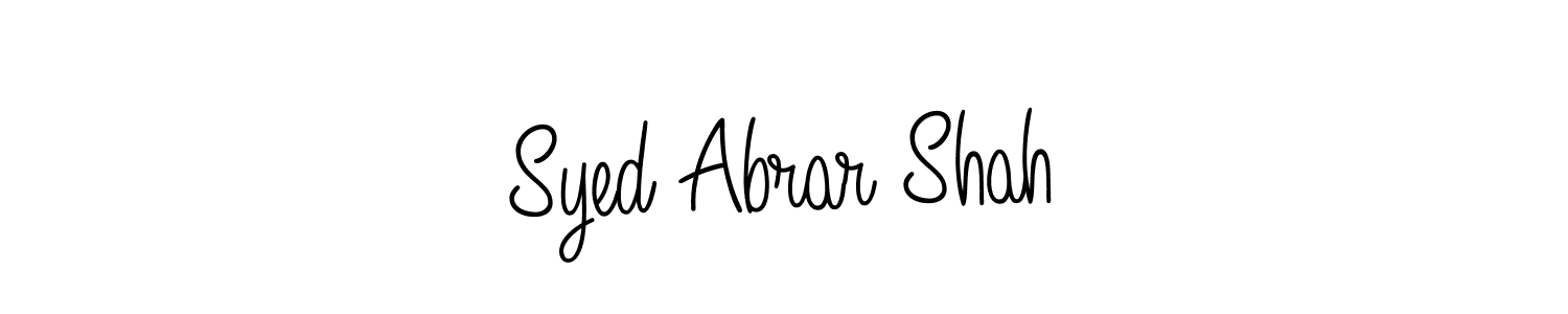 Make a beautiful signature design for name Syed Abrar Shah. With this signature (Angelique-Rose-font-FFP) style, you can create a handwritten signature for free. Syed Abrar Shah signature style 5 images and pictures png