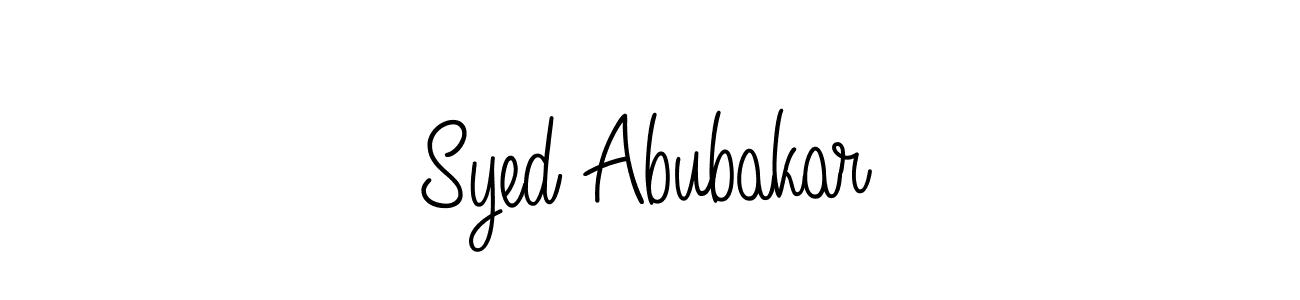 The best way (Angelique-Rose-font-FFP) to make a short signature is to pick only two or three words in your name. The name Syed Abubakar include a total of six letters. For converting this name. Syed Abubakar signature style 5 images and pictures png