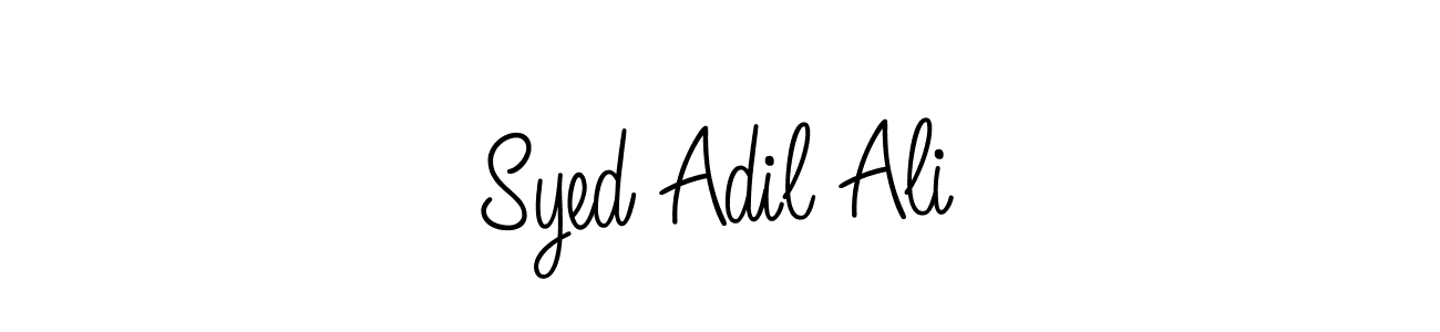 Use a signature maker to create a handwritten signature online. With this signature software, you can design (Angelique-Rose-font-FFP) your own signature for name Syed Adil Ali. Syed Adil Ali signature style 5 images and pictures png