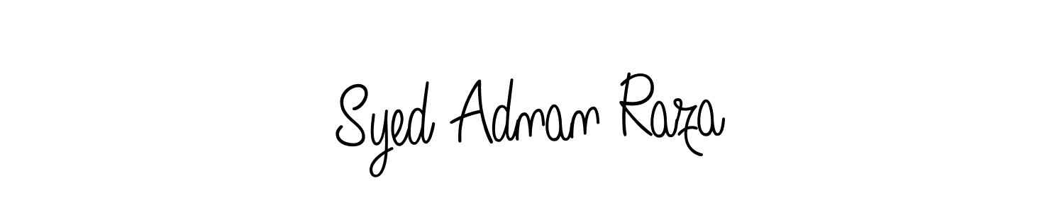 You should practise on your own different ways (Angelique-Rose-font-FFP) to write your name (Syed Adnan Raza) in signature. don't let someone else do it for you. Syed Adnan Raza signature style 5 images and pictures png