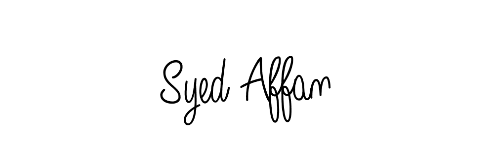 How to make Syed Affan name signature. Use Angelique-Rose-font-FFP style for creating short signs online. This is the latest handwritten sign. Syed Affan signature style 5 images and pictures png