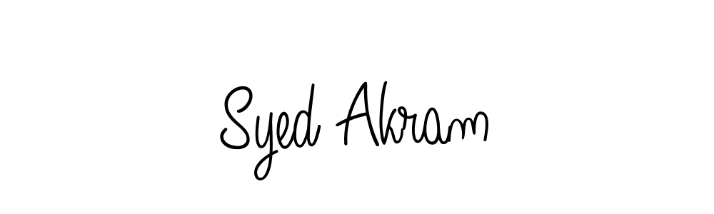 You should practise on your own different ways (Angelique-Rose-font-FFP) to write your name (Syed Akram) in signature. don't let someone else do it for you. Syed Akram signature style 5 images and pictures png