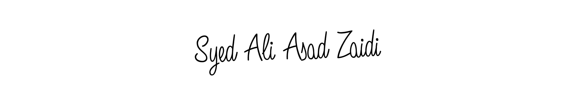 Create a beautiful signature design for name Syed Ali Asad Zaidi. With this signature (Angelique-Rose-font-FFP) fonts, you can make a handwritten signature for free. Syed Ali Asad Zaidi signature style 5 images and pictures png