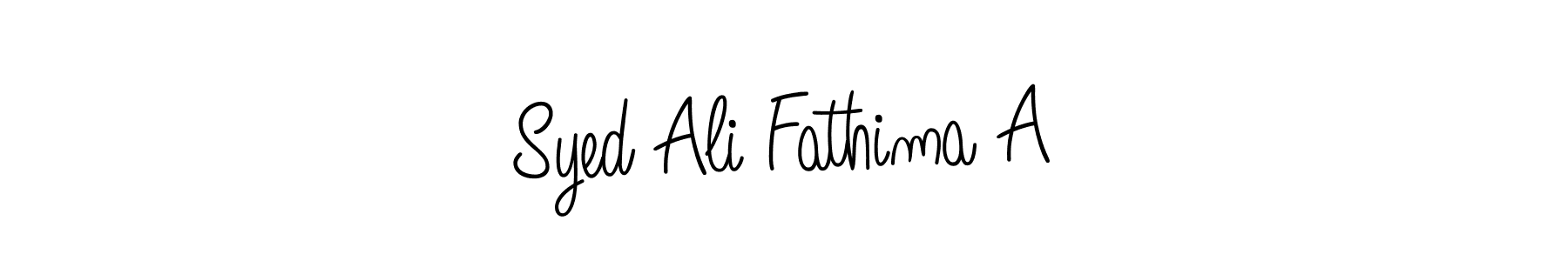 Make a beautiful signature design for name Syed Ali Fathima A. With this signature (Angelique-Rose-font-FFP) style, you can create a handwritten signature for free. Syed Ali Fathima A signature style 5 images and pictures png
