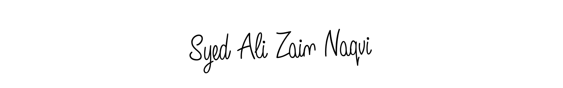 How to make Syed Ali Zain Naqvi name signature. Use Angelique-Rose-font-FFP style for creating short signs online. This is the latest handwritten sign. Syed Ali Zain Naqvi signature style 5 images and pictures png