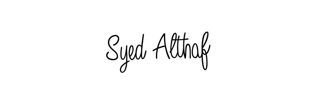 Use a signature maker to create a handwritten signature online. With this signature software, you can design (Angelique-Rose-font-FFP) your own signature for name Syed Althaf. Syed Althaf signature style 5 images and pictures png