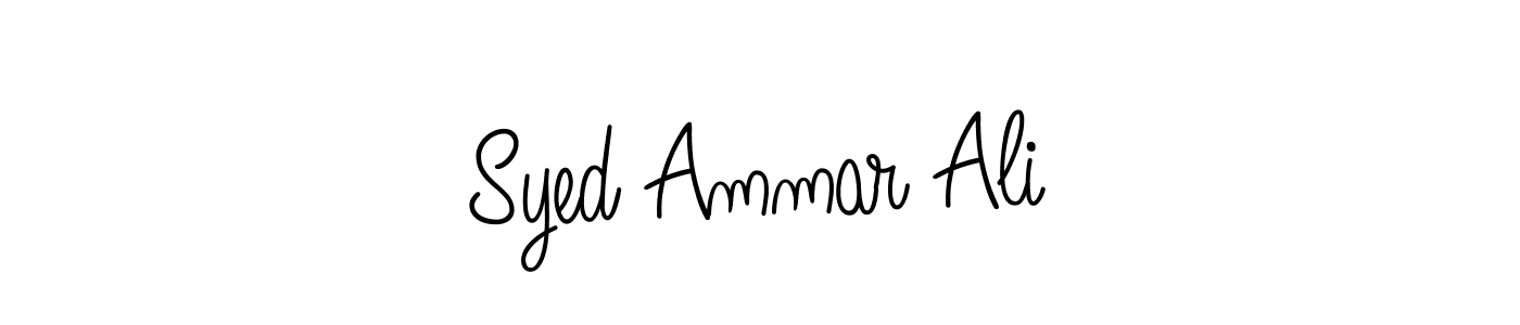 Design your own signature with our free online signature maker. With this signature software, you can create a handwritten (Angelique-Rose-font-FFP) signature for name Syed Ammar Ali. Syed Ammar Ali signature style 5 images and pictures png