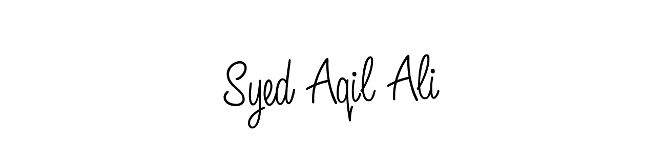 How to make Syed Aqil Ali name signature. Use Angelique-Rose-font-FFP style for creating short signs online. This is the latest handwritten sign. Syed Aqil Ali signature style 5 images and pictures png