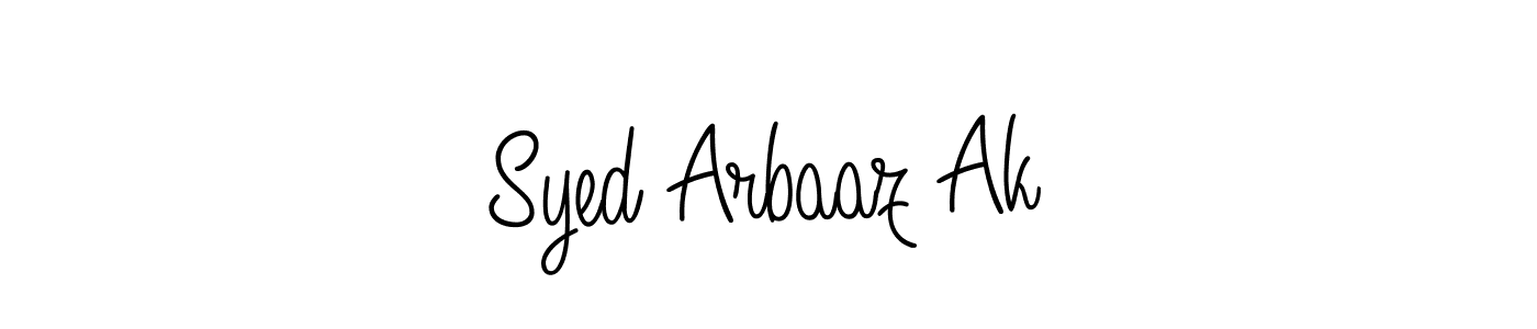 How to make Syed Arbaaz Ak name signature. Use Angelique-Rose-font-FFP style for creating short signs online. This is the latest handwritten sign. Syed Arbaaz Ak signature style 5 images and pictures png