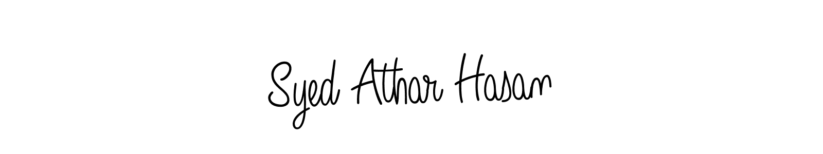 The best way (Angelique-Rose-font-FFP) to make a short signature is to pick only two or three words in your name. The name Syed Athar Hasan include a total of six letters. For converting this name. Syed Athar Hasan signature style 5 images and pictures png