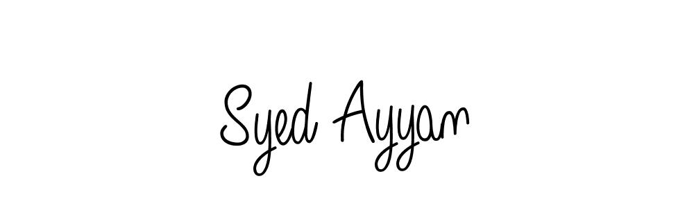 You should practise on your own different ways (Angelique-Rose-font-FFP) to write your name (Syed Ayyan) in signature. don't let someone else do it for you. Syed Ayyan signature style 5 images and pictures png