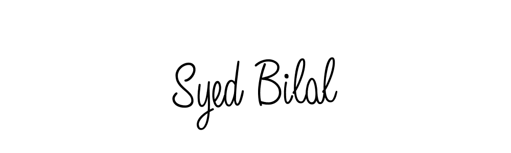 How to make Syed Bilal name signature. Use Angelique-Rose-font-FFP style for creating short signs online. This is the latest handwritten sign. Syed Bilal signature style 5 images and pictures png