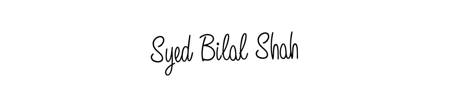 You should practise on your own different ways (Angelique-Rose-font-FFP) to write your name (Syed Bilal Shah) in signature. don't let someone else do it for you. Syed Bilal Shah signature style 5 images and pictures png