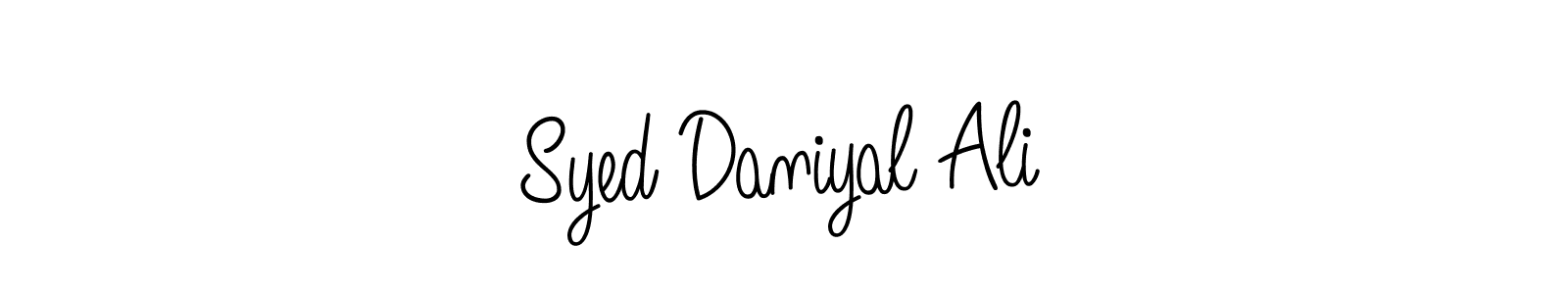 The best way (Angelique-Rose-font-FFP) to make a short signature is to pick only two or three words in your name. The name Syed Daniyal Ali include a total of six letters. For converting this name. Syed Daniyal Ali signature style 5 images and pictures png