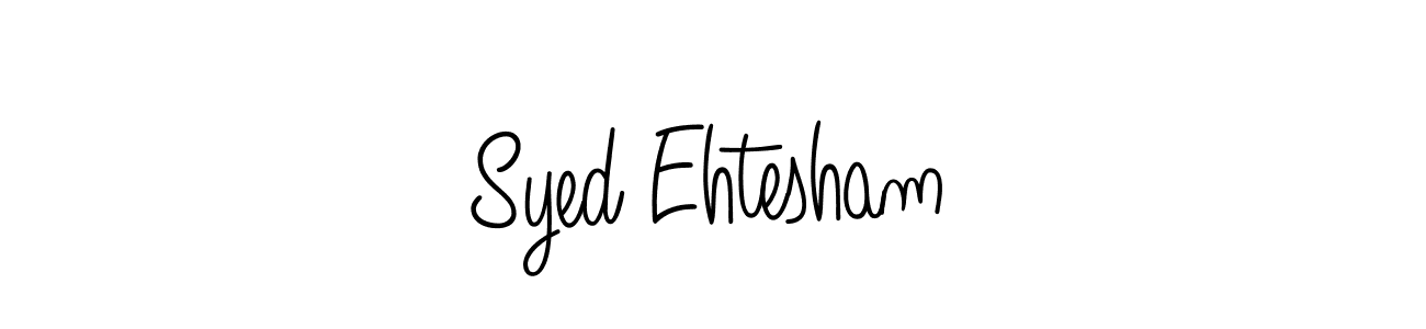 The best way (Angelique-Rose-font-FFP) to make a short signature is to pick only two or three words in your name. The name Syed Ehtesham include a total of six letters. For converting this name. Syed Ehtesham signature style 5 images and pictures png