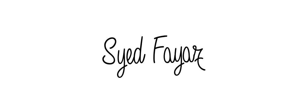 Use a signature maker to create a handwritten signature online. With this signature software, you can design (Angelique-Rose-font-FFP) your own signature for name Syed Fayaz. Syed Fayaz signature style 5 images and pictures png