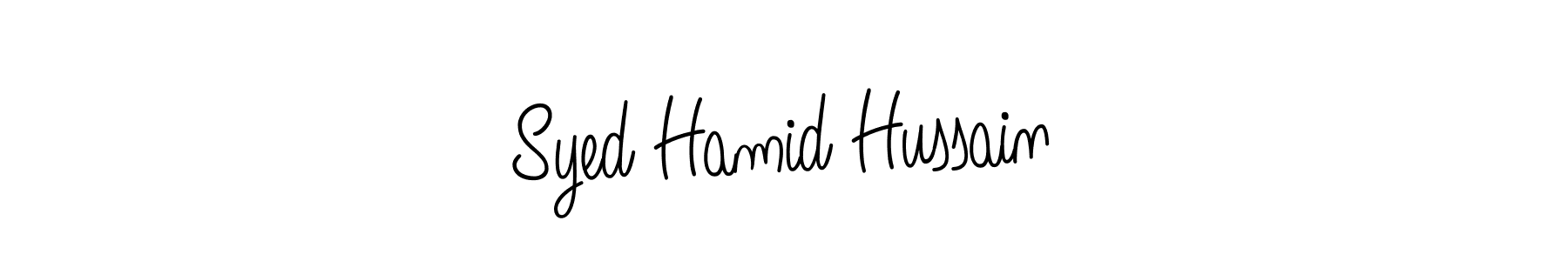 How to make Syed Hamid Hussain name signature. Use Angelique-Rose-font-FFP style for creating short signs online. This is the latest handwritten sign. Syed Hamid Hussain signature style 5 images and pictures png