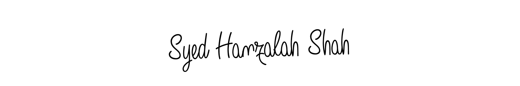 Make a beautiful signature design for name Syed Hanzalah Shah. With this signature (Angelique-Rose-font-FFP) style, you can create a handwritten signature for free. Syed Hanzalah Shah signature style 5 images and pictures png